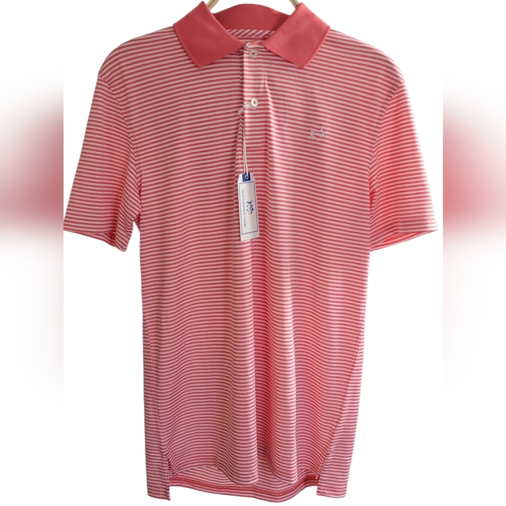Southern Tide Striped Short Sleeve Polo Shirt, Men's Small, NWT, Golf, Preppy